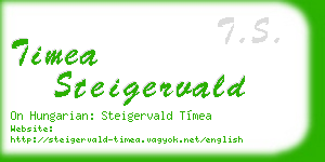 timea steigervald business card